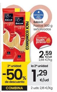 Oferta de Gallo - Pastas Senalizadas por 2,59€ en Eroski