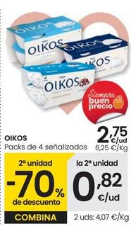 Oferta de Oikos - Packs De 4 Senalizados por 2,75€ en Eroski