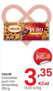 Oferta de Valor - Chocolate Puro Con Almendras por 3,35€ en Eroski