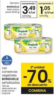 Oferta de Bonduelle - Maiz Dulce por 3,49€ en Eroski