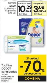 Oferta de Dodot - Toallita Aqua 0% Plastico por 10,29€ en Eroski