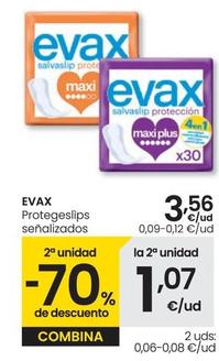 Oferta de Evax - Protegeslips Senalizados por 3,56€ en Eroski