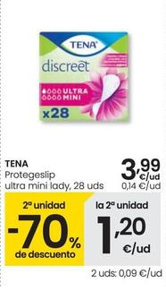 Oferta de Tena - Protegeslip Ultra Mini Lady por 3,99€ en Eroski
