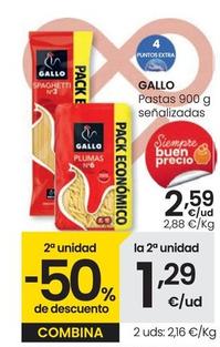 Oferta de Gallo - Pastas 900 G Senalizadas por 2,59€ en Eroski