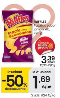 Oferta de Ruffles - Patatas Sabor Jamon Xlb por 3,39€ en Eroski