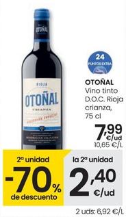 Oferta de Otoñal - Vino Tinto D.o.c Rioja Crianza por 7,99€ en Eroski