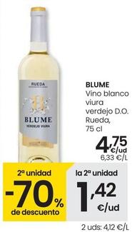 Oferta de Blume - Vino Blanco Viura Verdejo D.o. Rueda por 4,75€ en Eroski