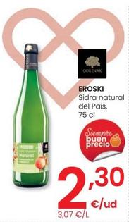 Oferta de Eroski - Sidra Natural De Paris por 2,3€ en Eroski