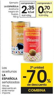 Oferta de La Española - Aceituna Negra Sin Hueso por 2,35€ en Eroski