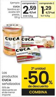 Oferta de Cuca - Sardina En Aceite 3/4 Piezas por 2,59€ en Eroski