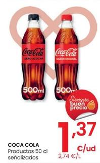 Oferta de Coca-cola por 1,37€ en Eroski
