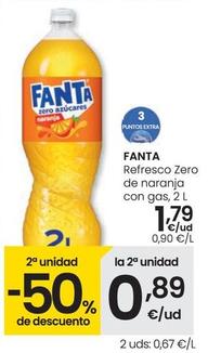 Oferta de Fanta - Refresco Zero De Naranja Con Gas por 1,79€ en Eroski