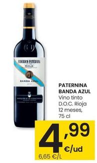 Oferta de Paternina - Banda Azul Vino Tinto D.o.c Rioja por 4,99€ en Eroski