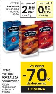 Oferta de Fortaleza - Café Molido Naural por 2,99€ en Eroski