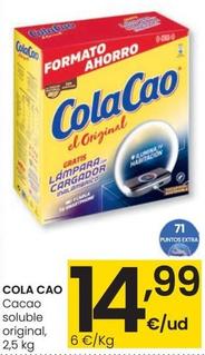 Oferta de Cola Cao - Cacao Soluble Original por 14,99€ en Eroski