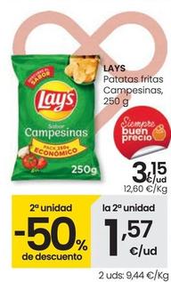 Oferta de Lay's - Patatas Fritas Campesinas por 3,15€ en Eroski