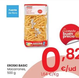 Oferta de Eroski - Basic Macarrones por 0,82€ en Eroski