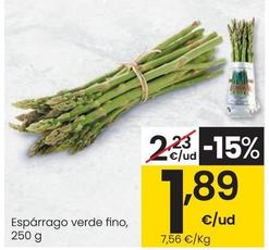 Oferta de Esparrago Verde Fino por 1,89€ en Eroski