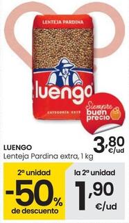 Oferta de Luengo - Lenteja Pardina Extra por 3,8€ en Eroski