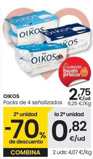 Oferta de Oikos - Pack De 4 Senalizados por 2,75€ en Eroski