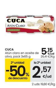 Oferta de Cuca - Atún Claro En Aceite De Oliva por 5,15€ en Eroski