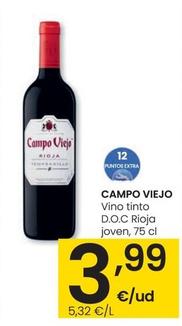 Oferta de Campo Viejo - Vino Tinto D.O.C. Rioja Joven por 3,99€ en Eroski
