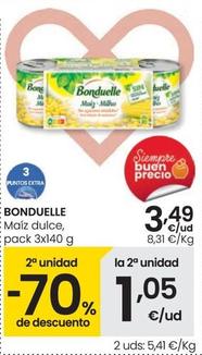 Oferta de Bonduelle - Maíz Dulce por 3,49€ en Eroski