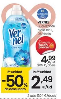 Oferta de Vernel - Suavizante Cielo Azul por 4,99€ en Eroski