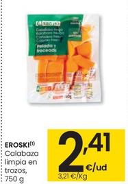 Oferta de Eroski - Calabaza Limpia En Trozos por 2,41€ en Eroski