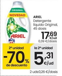 Oferta de Ariel - Detergente Liquido Original 45 Dosis por 17,69€ en Eroski