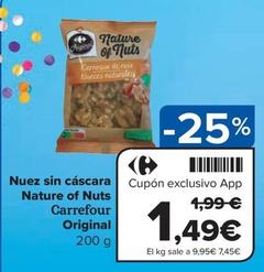 Oferta de Carrefour - Nuez Sin Cascara Nature Of Nuts por 1,49€ en Carrefour Express