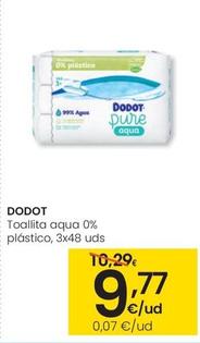 Oferta de Dodot - Toallita Aqua 0% Plastico por 9,77€ en Eroski