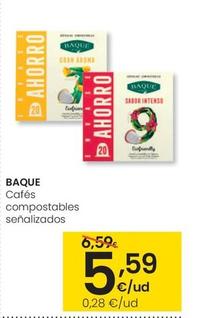 Oferta de Cafe Baque - Cafes Compostables Senalizados por 5,59€ en Eroski