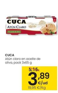 Oferta de Cuca - Atun Claro En Aceite De Oliva por 3,89€ en Eroski