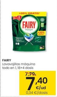 Oferta de Fairy - Lavavajillas Maquina Todo En 1 por 7,4€ en Eroski