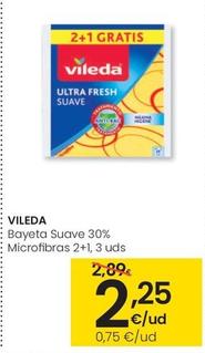 Oferta de Vileda - Bayeta Suave 30% Microfibras por 2,25€ en Eroski