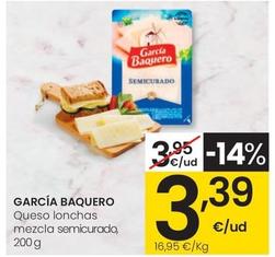 Oferta de García Baquero - Queso Lonchas Mezcla Semicurada por 3,39€ en Eroski