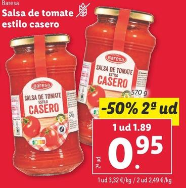 Oferta de Salsa de tomate por 1,89€ en Lidl