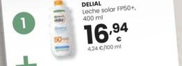Oferta de Delial - Leche Solar FP50+, 400ml por 16,94€ en Eroski