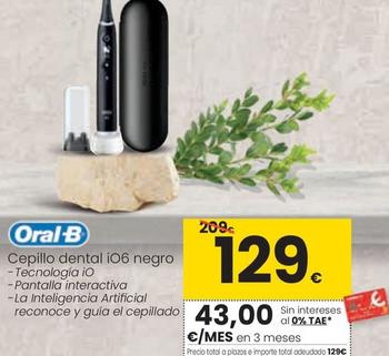 Oferta de Oral B - Cepillo Dental Io6 Negro por 129€ en Eroski