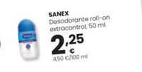 Oferta de Sanex - Desodorante Roll-On Extracontrol, 50 ml por 2,25€ en Eroski