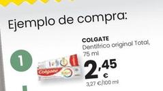 Oferta de Colgate - Dentífrico Original Total, 75 ml por 2,45€ en Eroski