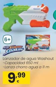 Oferta de Nerf - Super Soaker Lanzador De Agua Washout por 9,99€ en Eroski