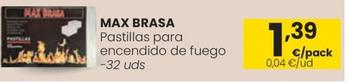 Oferta de Max Brasa - Pastillas Para Encendido De Fuego por 1,39€ en Eroski