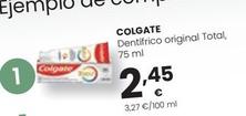 Oferta de Colgate - Dentífrico Original Total por 2,45€ en Eroski