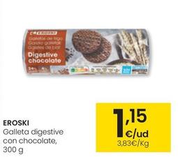 Oferta de Eroski - Galeta Digestive Con Chocolate por 1,15€ en Eroski