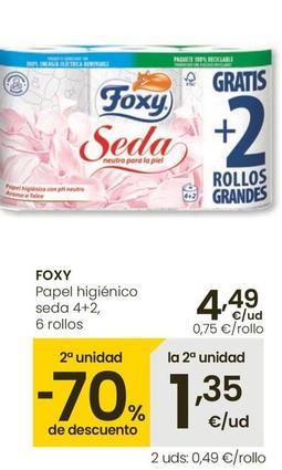 Oferta de Foxy - Papel Higiénico por 4,49€ en Eroski