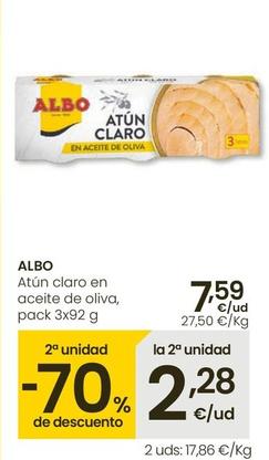 Oferta de Albo - AtúnClaro  En Aceite De Oliva por 7,59€ en Eroski