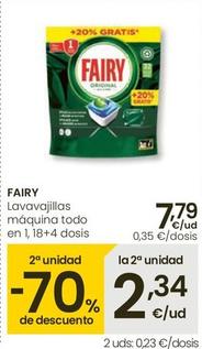 Oferta de Fairy - Lavavajillas Maquina Todo En 1 por 7,79€ en Eroski
