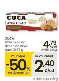 Oferta de Cuca - Atún Claro En Aceite De Oliva por 4,79€ en Eroski
